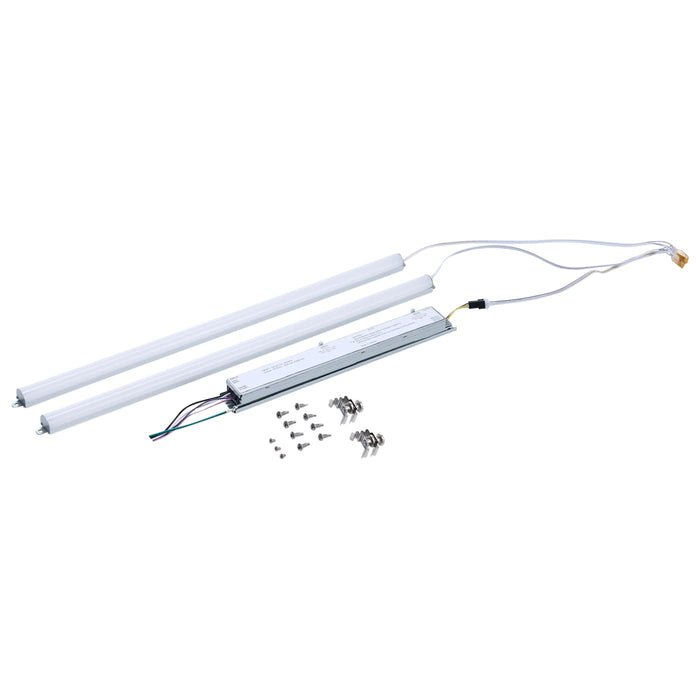 SATCO/NUVO LED Light Bar Retrofit Kit Wattage/CCT Selectable 40W/35/30W/25W/20W 3000K/3500K/4000K/5000K/6500K 120-277V 80 CRI 2-Bars 2 Foot Silver (65-1330)