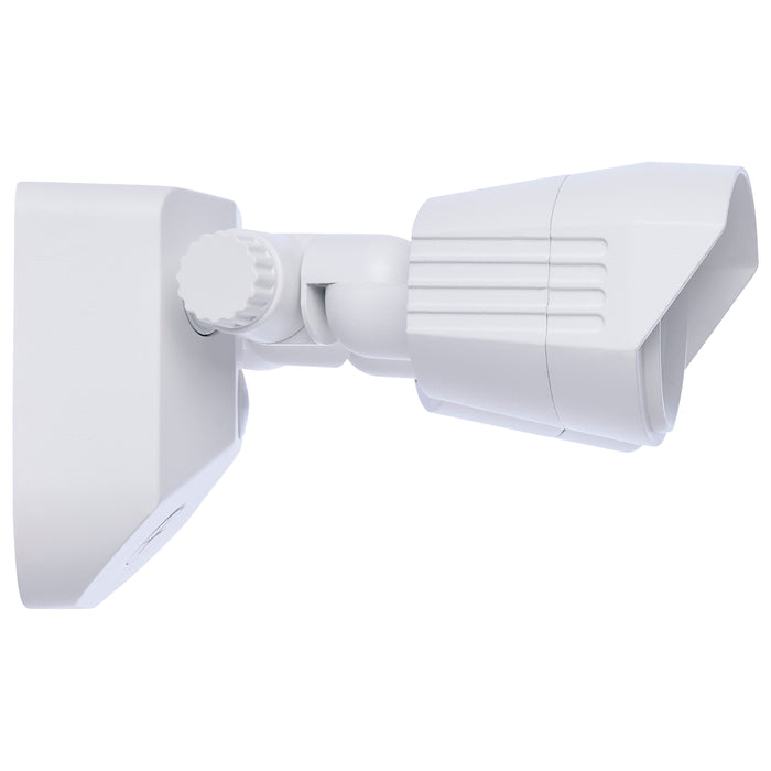 SATCO/NUVO 20W LED Square Dual Head Security Flood Light CCT Selectable 3000K/4000K/5000K 80 CRI 120-277V White Finish (65-1400)
