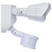 SATCO/NUVO 20W LED Square Dual Head Security Flood Light CCT Selectable 3000K/4000K/5000K 80 CRI 120-277V White Finish Motion Sensor (65-1401)