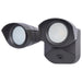 SATCO/NUVO 20W LED Square Dual Head Security Flood Light CCT Selectable 3000K/4000K/5000K 80 CRI 120-277V Bronze Finish (65-1402)