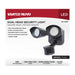 SATCO/NUVO 20W LED Square Dual Head Security Flood Light CCT Selectable 3000K/4000K/5000K 80 CRI 120-277V Bronze Finish Motion Sensor (65-1403)
