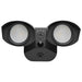 SATCO/NUVO 20W LED Square Dual Head Security Flood Light CCT Selectable 3000K/4000K/5000K 80 CRI 120-277V Black Finish (65-1404)