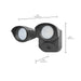 SATCO/NUVO 20W LED Square Dual Head Security Flood Light CCT Selectable 3000K/4000K/5000K 80 CRI 120-277V Black Finish (65-1404)