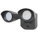 SATCO/NUVO 20W LED Square Dual Head Security Flood Light CCT Selectable 3000K/4000K/5000K 80 CRI 120-277V Black Finish (65-1404)