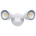 SATCO/NUVO 20W LED Dual Bullet Head Security Flood Light CCT Selectable 3000K/4000K/5000K 80 CRI 120-277V White Finish (65-1410)
