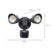 SATCO/NUVO 20W LED Dual Bullet Head Security Flood Light CCT Selectable 3000K/4000K/5000K 80 CRI 120-277V Bronze Finish Motion Sensor (65-1413)
