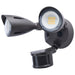 SATCO/NUVO 20W LED Dual Bullet Head Security Flood Light CCT Selectable 3000K/4000K/5000K 80 CRI 120-277V Bronze Finish Motion Sensor (65-1413)