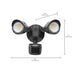 SATCO/NUVO 20W LED Dual Bullet Head Security Flood Light CCT Selectable 3000K/4000K/5000K 80 CRI 120-277V Black Finish Motion Sensor (65-1415)