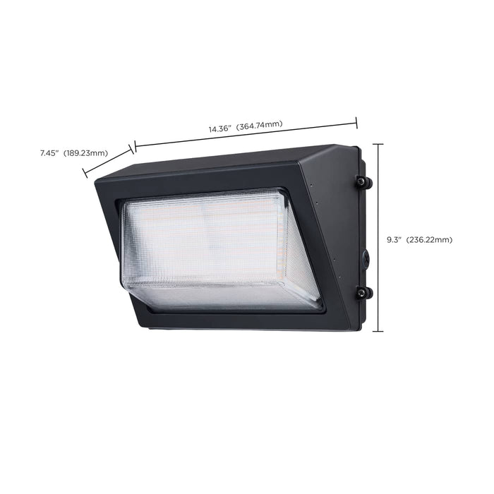 SATCO/NUVO LED Wall Pack Wattage/CCT Selectable 60W/40W/29W 3000K/4000K/5000K Beam Angle Selectable 60/90/110 Degree 120-347V (65-1500)