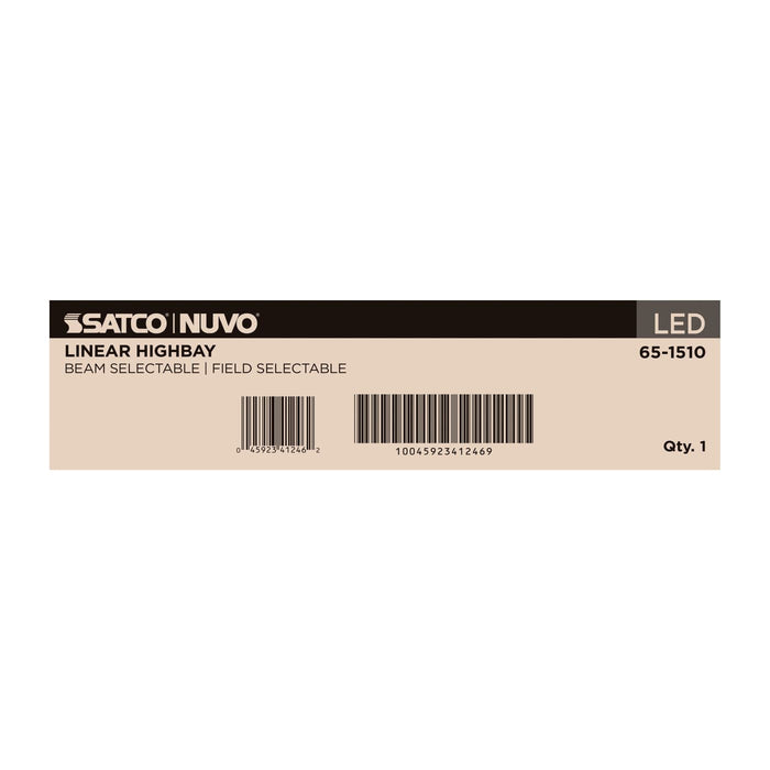 SATCO/NUVO LED Linear High Bay Wattage/CCT Selectable 105W/90W/70W 3000K/4000K/5000K Beam Angle Selectable White Finish 120-347V (65-1510)