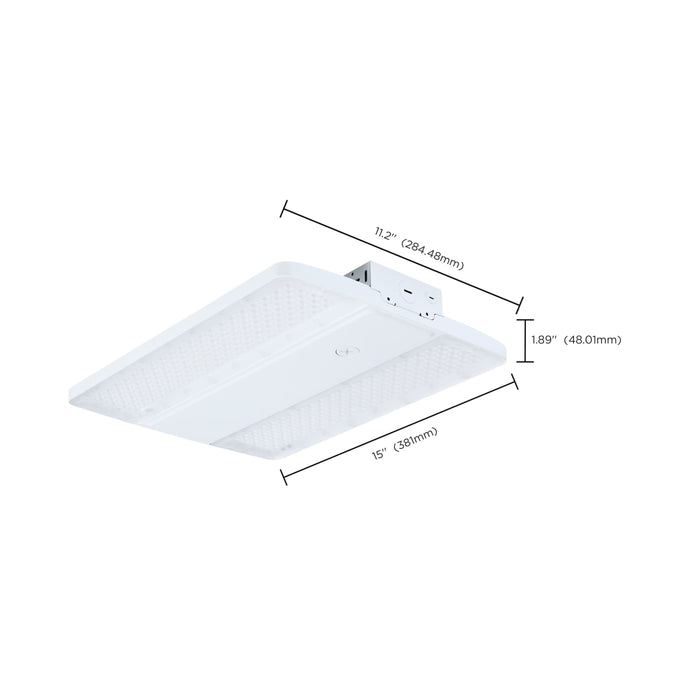 SATCO/NUVO LED Linear High Bay Wattage/CCT Selectable 105W/90W/70W 3000K/4000K/5000K Beam Angle Selectable White Finish 120-347V (65-1510)