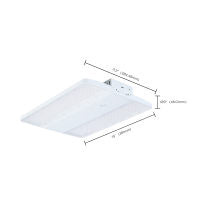 SATCO/NUVO LED Linear High Bay Wattage/CCT Selectable 160W/135W/120W 3000K/4000K/5000K Beam Angle Selectable White Finish 120-347V (65-1511)