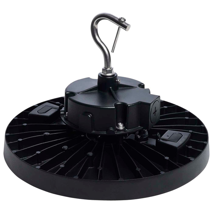 SATCO/NUVO LED UFO High Bay Wattage/CCT Selectable 120W/100W/80W 3000K/4000K/5000K 120-347V Selectable Beam Angle 60/80/100 Degree Black (65-1520)