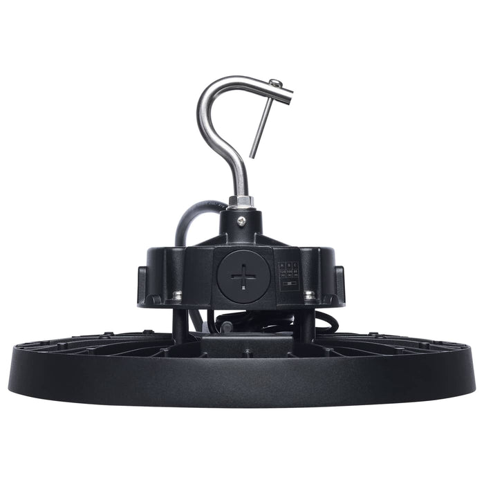 SATCO/NUVO LED UFO High Bay Wattage/CCT Selectable 120W/100W/80W 3000K/4000K/5000K 120-347V Selectable Beam Angle 60/80/100 Degree Black (65-1520)