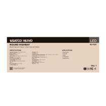 SATCO/NUVO LED UFO High Bay Wattage/CCT Selectable 240W/200W/150W 3000K/4000K/5000K 120-347V Selectable Beam Angle 60/80/100 Degree Black (65-1521)