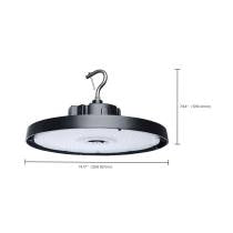 SATCO/NUVO LED UFO High Bay Wattage/CCT Selectable 240W/200W/150W 3000K/4000K/5000K 120-347V Selectable Beam Angle 60/80/100 Degree Black (65-1521)