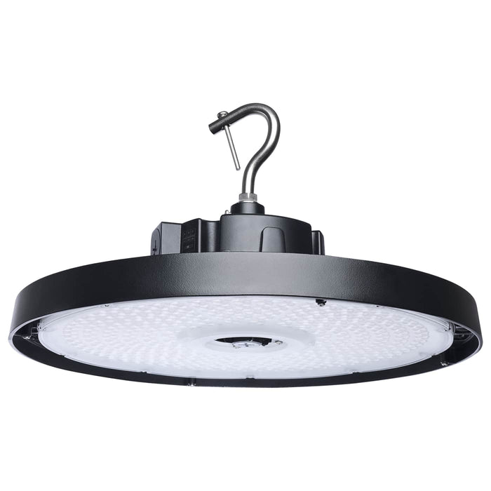 SATCO/NUVO LED UFO High Bay Wattage/CCT Selectable 240W/200W/150W 3000K/4000K/5000K 120-347V Selectable Beam Angle 60/80/100 Degree Black (65-1521)
