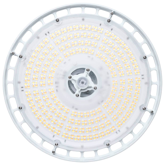 SATCO/NUVO LED UFO High Bay Wattage/CCT Selectable 120W/100W/80W 3000K/4000K/5000K 120-347V Selectable Beam Angle 60/80/100 Degree White (65-1522)