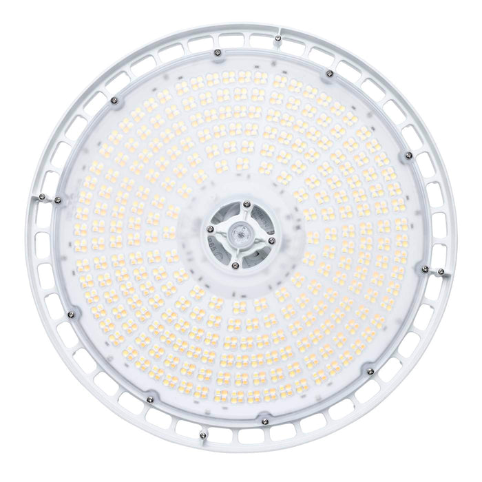 SATCO/NUVO LED UFO High Bay Wattage/CCT Selectable 240W/200W/150W 3000K/4000K/5000K 120-347V Selectable Beam Angle 60/80/100 Degree White (65-1523)