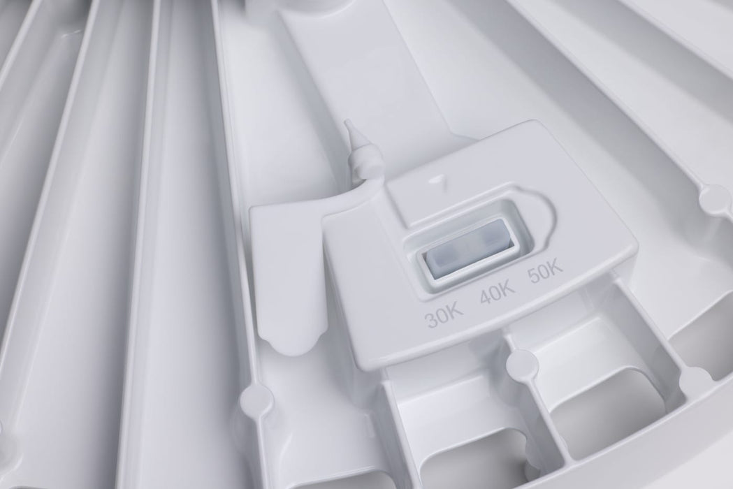 SATCO/NUVO LED UFO High Bay Wattage/CCT Selectable 240W/200W/150W 3000K/4000K/5000K 120-347V Selectable Beam Angle 60/80/100 Degree White (65-1523)