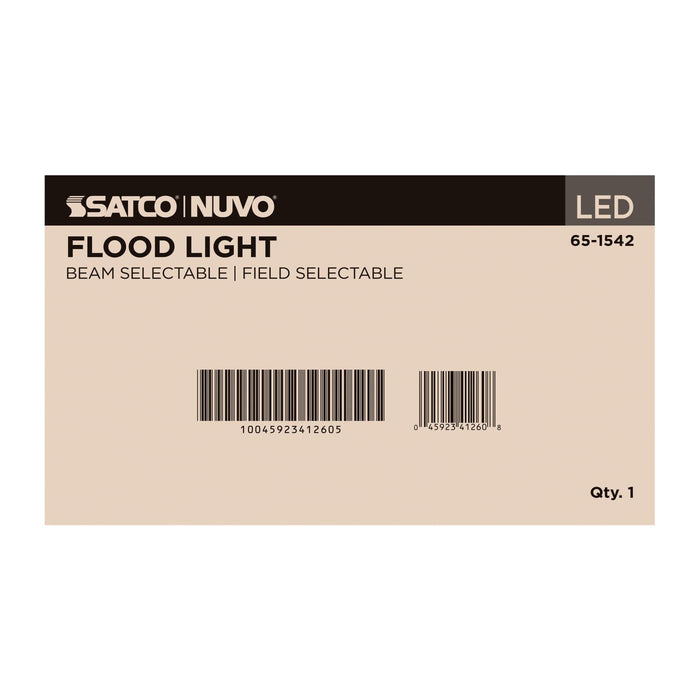 SATCO/NUVO LED Flood Light Wattage/CCT Selectable 150W/125W/100W 3000K/4000K/5000K Beam Angle Selectable Bronze Finish 120-347V (65-1542)