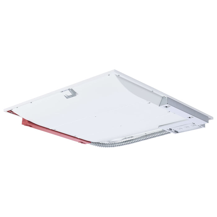 SATCO/NUVO 2X2 LED Single Basket Troffer Wattage/CCT Selectable 20W/30W/40W 3500K/4000K/5000K Emergency Battery 120-277V White Finish (65-1603)