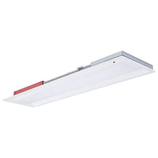 SATCO/NUVO 1X4 LED Single Basket Troffer Wattage/CCT Selectable 20W/30W/40W 3500K/4000K/5000K Emergency Battery 120-277V White Finish (65-1605)
