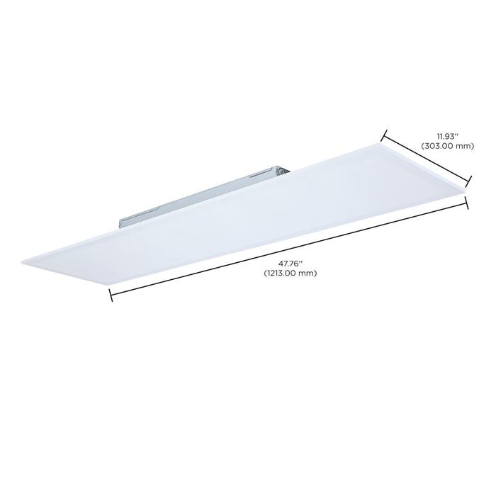 SATCO/NUVO 1X4 LED Backlit Flat Panel Wattage/CCT Selectable 20W/30W/40W 3500K/4000K/5000K 120-277V White (65-1663)
