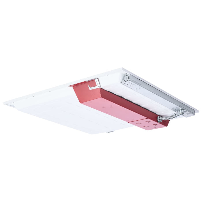 SATCO/NUVO 2X2 LED Backlit Flat Panel Wattage/CCT Selectable 20W/30W/40W 3500K/4000K/5000K Emergency Battery Backup 120-277V White (65-1665)