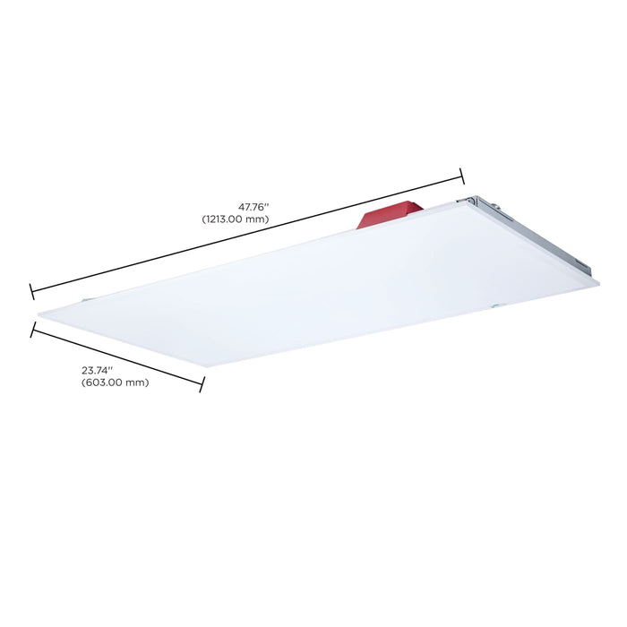 SATCO/NUVO 2X4 LED Backlit Flat Panel Wattage/CCT Selectable 30W/40W/50W 3500K/4000K/5000K Emergency Battery Backup 120-347V White (65-1676)