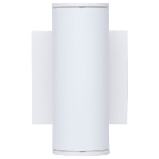 SATCO/NUVO 10W 1-Light Small LED Wall Sconce CCT Selectable 3000K/4000K/5000K 90 CRI Non-Dimmable 120-277V Up Or Down Installation White (65-1750)
