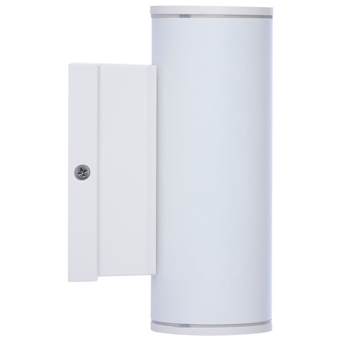 SATCO/NUVO 10W 1-Light Small LED Wall Sconce CCT Selectable 3000K/4000K/5000K 90 CRI Non-Dimmable 120-277V Up Or Down Installation White (65-1750)