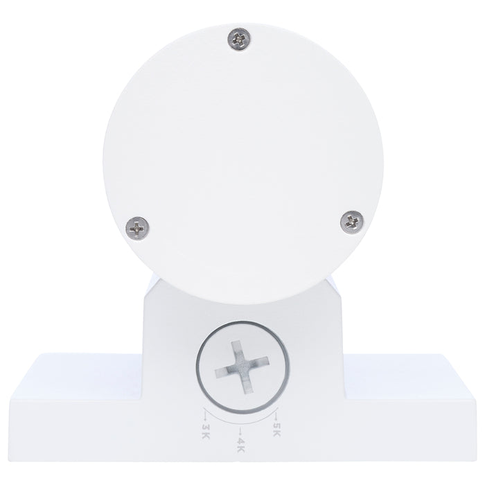 SATCO/NUVO 10W 1-Light Small LED Wall Sconce CCT Selectable 3000K/4000K/5000K 90 CRI Non-Dimmable 120-277V Up Or Down Installation White (65-1750)
