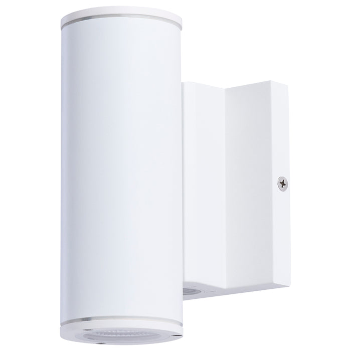 SATCO/NUVO 10W 1-Light Small LED Wall Sconce CCT Selectable 3000K/4000K/5000K 90 CRI Non-Dimmable 120-277V Up Or Down Installation White (65-1750)