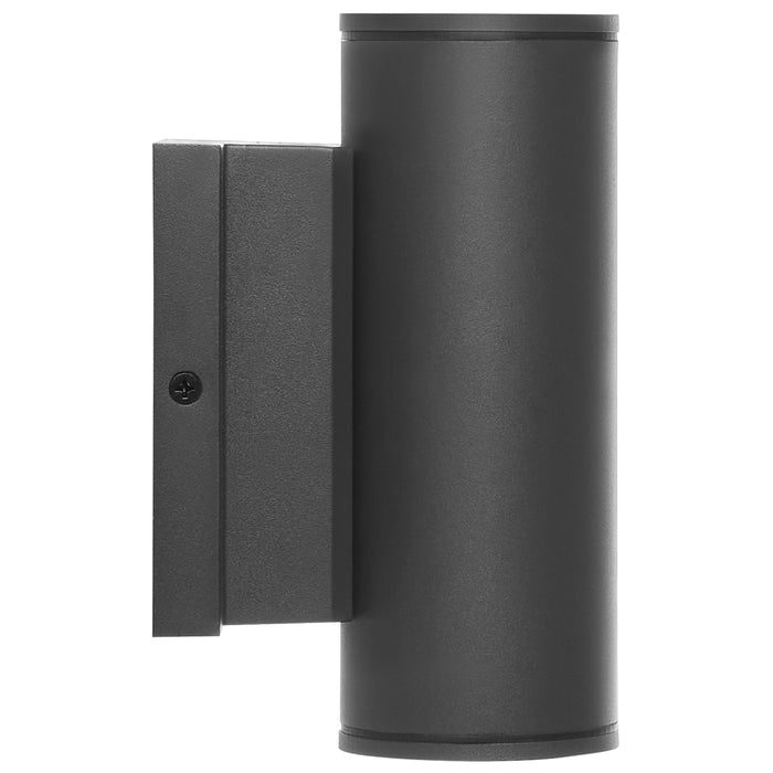 SATCO/NUVO 10W 1-Light Small LED Wall Sconce CCT Selectable 3000K/4000K/5000K 90 CRI Non-Dimmable 120-277V Up Or Down Installation Black (65-1751)