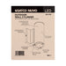 SATCO/NUVO 10W 1-Light Small LED Wall Sconce CCT Selectable 3000K/4000K/5000K 90 CRI Non-Dimmable 120-277V Up Or Down Installation Black (65-1751)
