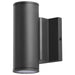 SATCO/NUVO 10W 1-Light Small LED Wall Sconce CCT Selectable 3000K/4000K/5000K 90 CRI Non-Dimmable 120-277V Up Or Down Installation Black (65-1751)