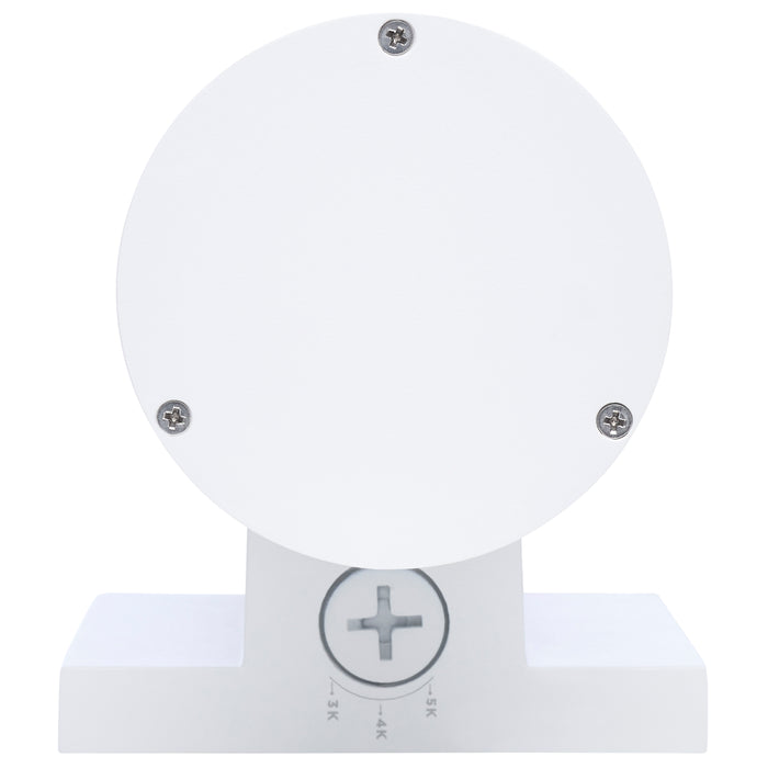 SATCO/NUVO 10W 1-Light Medium LED Wall Sconce CCT Selectable 3000K/4000K/5000K 90 CRI Non-Dimmable 120-277V Up Or Down Installation White (65-1753)