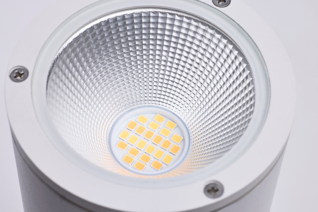 SATCO/NUVO 10W 1-Light Medium LED Wall Sconce CCT Selectable 3000K/4000K/5000K 90 CRI Non-Dimmable 120-277V Up Or Down Installation White (65-1753)