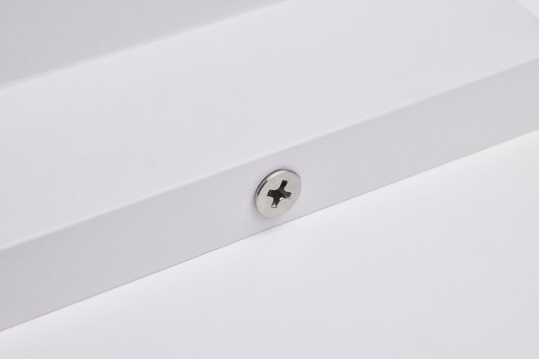 SATCO/NUVO 10W 1-Light Medium LED Wall Sconce CCT Selectable 3000K/4000K/5000K 90 CRI Non-Dimmable 120-277V Up Or Down Installation White (65-1753)