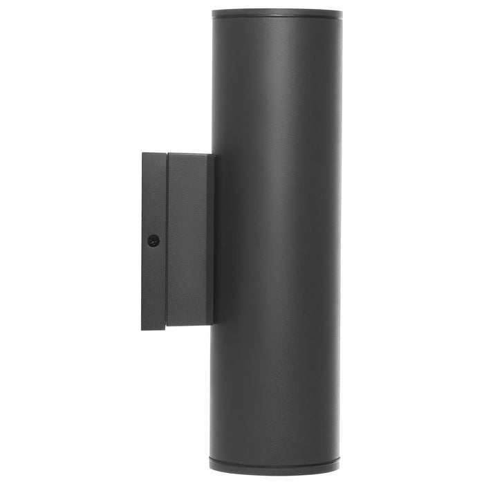 SATCO/NUVO 10W 1-Light Medium LED Wall Sconce CCT Selectable 3000K/4000K/5000K 90 CRI Non-Dimmable 120-277V Up Or Down Installation Black (65-1754)