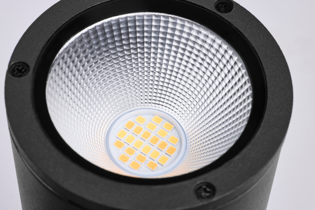 SATCO/NUVO 10W 1-Light Medium LED Wall Sconce CCT Selectable 3000K/4000K/5000K 90 CRI Non-Dimmable 120-277V Up Or Down Installation Black (65-1754)