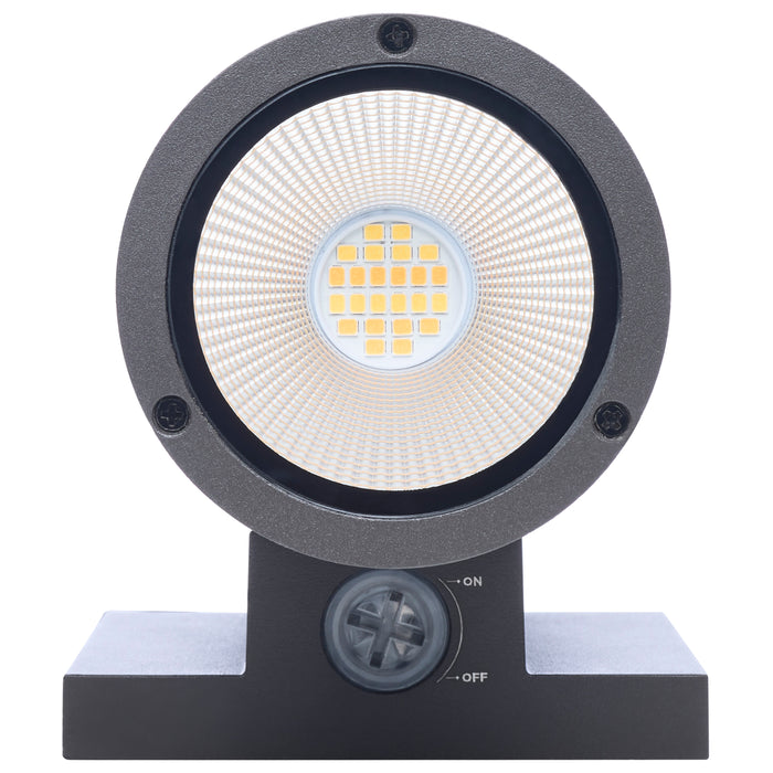 SATCO/NUVO 10W 1-Light Medium LED Wall Sconce CCT Selectable 3000K/4000K/5000K 90 CRI Non-Dimmable 120-277V Up Or Down Installation Dark Bronze (65-1755)