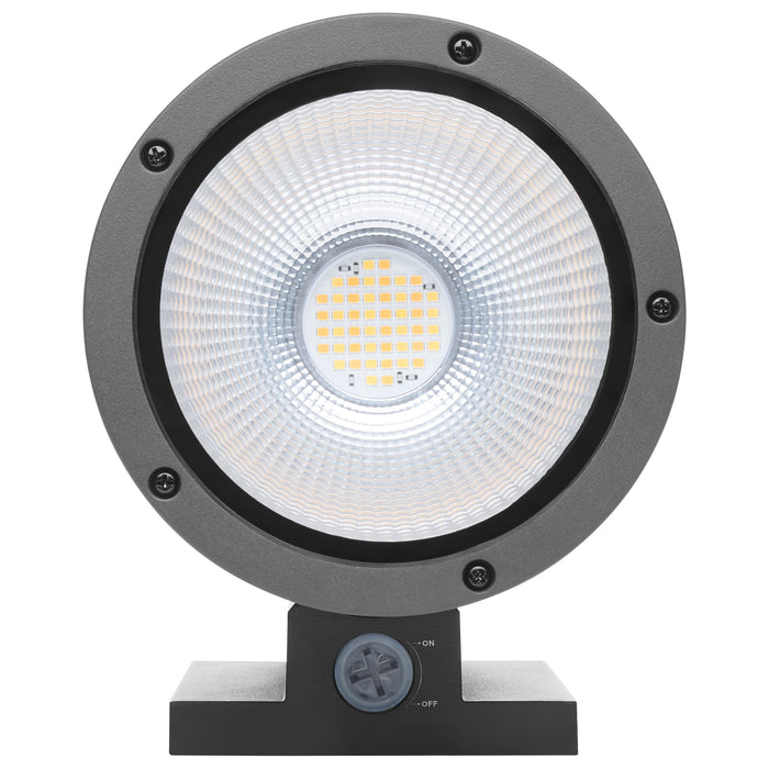 SATCO/NUVO 20W 1-Light Large LED Wall Sconce CCT Selectable 3000K/4000K/5000K 90 CRI Non-Dimmable 120-277V Up Or Down Installation Black (65-1757)