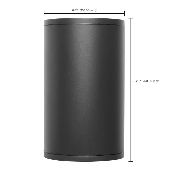 SATCO/NUVO 20W 1-Light Large LED Wall Sconce CCT Selectable 3000K/4000K/5000K 90 CRI Non-Dimmable 120-277V Up Or Down Installation Black (65-1757)
