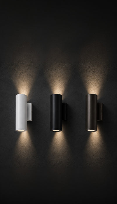 SATCO/NUVO 20W 1-Light Large LED Wall Sconce CCT Selectable 3000K/4000K/5000K 90 CRI Non-Dimmable 120-277V Up Or Down Installation Dark Bronze (65-1758)