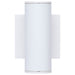 SATCO/NUVO 10W 2-Light Small LED Wall Sconce CCT Selectable 3000K/4000K/5000K 90 CRI Non-Dimmable 120-277V Up And Down Installation White (65-1759)