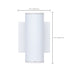 SATCO/NUVO 10W 2-Light Small LED Wall Sconce CCT Selectable 3000K/4000K/5000K 90 CRI Non-Dimmable 120-277V Up And Down Installation White (65-1759)
