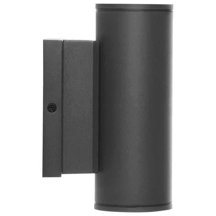 SATCO/NUVO 10W 2-Light Small LED Wall Sconce CCT Selectable 3000K/4000K/5000K 90 CRI Non-Dimmable 120-277V Up And Down Installation Black (65-1760)