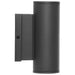 SATCO/NUVO 10W 2-Light Small LED Wall Sconce CCT Selectable 3000K/4000K/5000K 90 CRI Non-Dimmable 120-277V Up And Down Installation Black (65-1760)